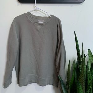 Cozy Everlane Green/Grey Sweater